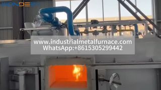 1-тонная газовая поворотная алюминиевая отражательная печь | Для производства алюминиевых слитков и круглых прутков