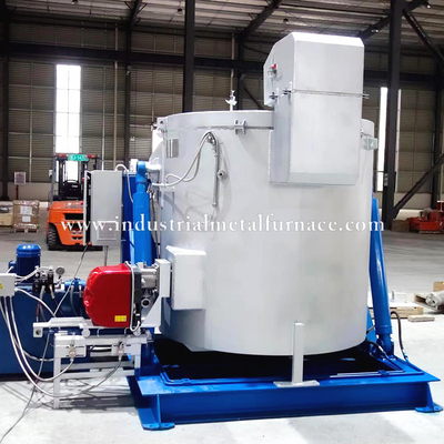 Купить 500kg Gas Fired Aluminum Melting Furnace with Riello Burner 720℃ online manufacture