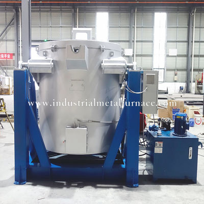Купить 800kg High-Efficiency Natural Gas Industrial Aluminum Melting Furnace with Hydraulic System and 850°C Capacity online manufacture
