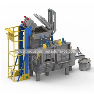 Купить Industrial 3000KG/Hour Gas Fired Continuous Aluminum Melting Furnace , Metal Melting Furnaces online manufacture