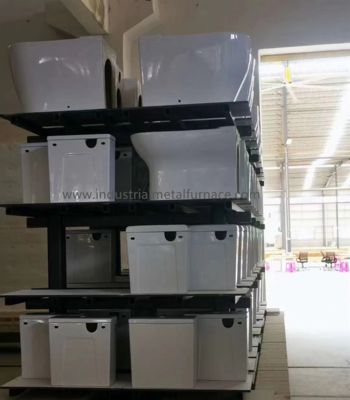 Купить Natural Gas Bogie Hearth Furnace for Ceramic Product Heat Treatment with 1300℃ and 4000 × 2000 × 2000 mm Chamber online manufacture