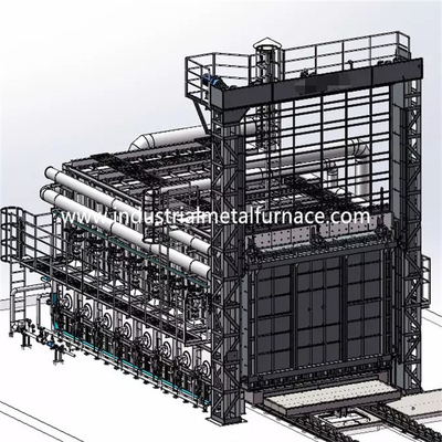 Увольнятьая газом печь шестка 4500×1500×1200mm тележки автомобиля нижняя 1150℃